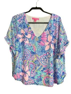 Lilly Pulitzer Casden short sleeve top large